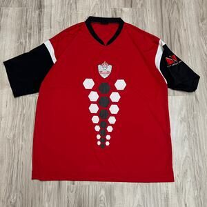 Trinidad & Tobago red soccer jersey, men’s size 2XL.
